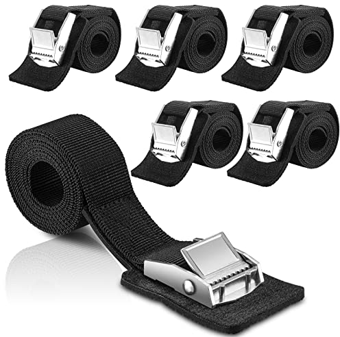 Spanngurte Kurz 6 Stück Spanngurt Schwarz Zurrgurt 1m Spanngurte mit Klemmschloss Befestigungsriemen Zurrgurte mit Polsterung Spannriemen Belastbarkeit bis 250 kg für Fahrrad Sackkarr Motorrad Gepäck