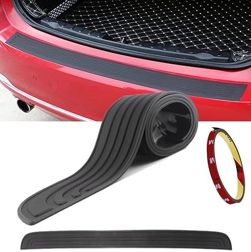 Rear Bumper Protector for Cars, Black Rear Bumper Guard Trunk Rubber Protection Scratch-Resistant Door Entry Guards for SUV Cars Vehicles (35.4Inch) (Black)