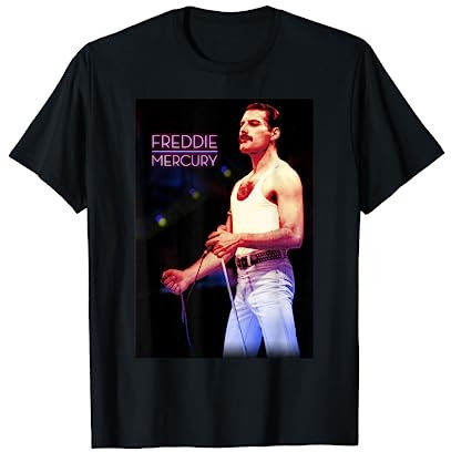 Freddie Mercury Microphone néon officiel T-Shirt