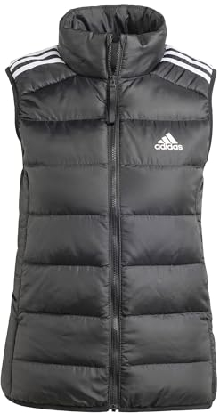 adidas Damen Essentials 3-Stripes Light Down Vest, Black, L