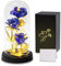 Touloube Rosa Regalo per la Festa Della Mamma per Donne Mamma Moglie, Galaxy Rose per Lei, Eterna Fiori con Luce a LED, Fiore Artificiale Regali Moglie Fidanzata Compleanno Anniversario Matrimonio