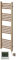 Greened House Electric Brushed Brass Straight Heated Towel Rail 300mm Wide x 1200mm High Flat Towel Radiator + Timer and Thermostat