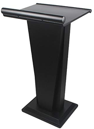 Rednerpult, Podiumsständer, Stehpult, Edelstahl, Restaurant-Podium, hohes Podium für den Boden, Kanzel, Empfang, vielseitig einsetzbar (weiß 50,5 x 55 x 105 cm) (schwarz 50,5 x 55