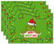 Ohok Weihnachten Tischsets Abwaschbar 4er Set, Polyester Leinen Platzdeckchen 30x45cm, Weihnachten Tischuntersetzer Platzsets für Küche Speisetisch Hotel Weihnachts Tischdeko (Merry GRICHS-Mas)