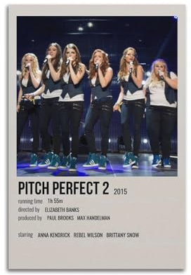 Pitch Perfect Filmposter auf Leinwand, Raumdekoration, Poster für Schlafzimmer, Wohnzimmer, Wände, 30 x 45 cm, ungerahmt