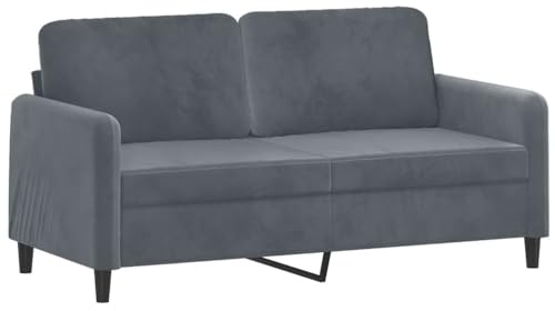 vidaXL Divano a 2 Posti Grigio scuro140 cm in Velluto