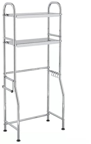 GAMAK Étagère Machine À Laver Ouverture Dessus, Étagère Buanderie Machine À Laver, Meuble de Rangement Au-Dessus des Toilettes WC Ou Lave-Linge avec 2 Tablettes (Size : S)