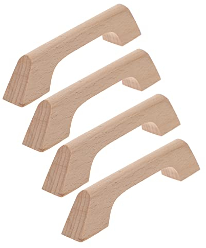 jojofuny 4stücke Moderner Schrankgriffe Aus Massivem Buchenholz Glatte Oberfläche Einfache Installation Mit Schrauben Langlebige Holztür Schubladengriffe Für Küchenschränke Kommode Kleiders