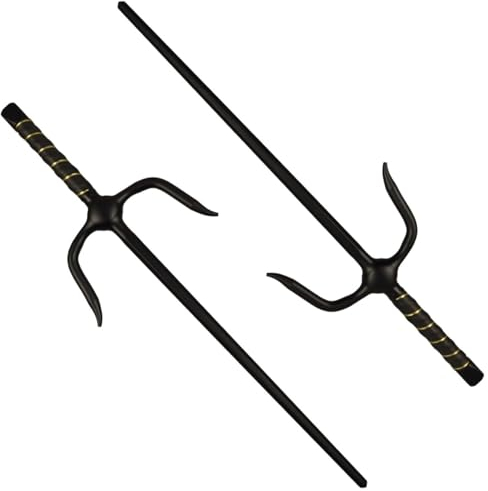 TEKKA BUDO Sai Gabeln Octagon (Paar) - schwarz 48.5 cm - 8-kantige Form