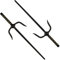 TEKKA BUDO Sai Gabeln Octagon (Paar) - schwarz 48.5 cm - 8-kantige Form