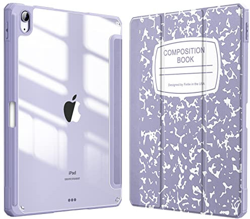Fintie Hybrid-Schutzhülle für iPad Air 27,9 cm (11 Zoll) M2 (2024), iPad Air 5. Generation (2022) / iPad Air 4. Generation (2020) 10,9 Zoll (27,9 cm), stoßfeste Hülle mit transparenter Rückseite und