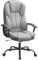 SONGMICS Office Chair, Desk Chair, Gaming Chair with Armrests, Swivel Computer Chair, Executive Office Chair, Adjustable Height, Tilt Function, Home Office, Study, Dove Grey and Ink Black OBG057G11