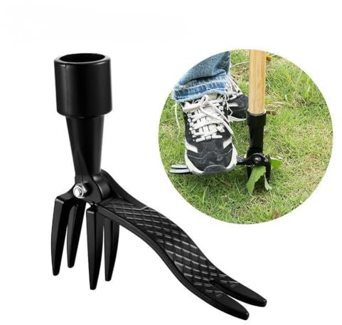 SHIDOW Removedor de malas hierbas, herramienta de extracción de malas hierbas, herramienta de eliminación de malezas para jardín, recogedor de malas hierbas portátil, 4 garras, herramienta de