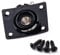 HEMOTON Guitar Jack Mounting Plate 1/4'' Jack Socket Black 3 Screws for Quick Fit