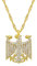 d'origine Deutschland Adler Kette für Damen, Deutschland Wappen Kette, Deutsche Kette, Deutschland Schmuck (Gold)