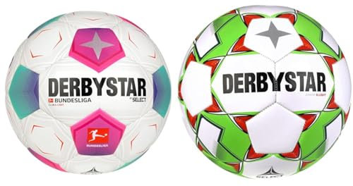 Derbystar Unisex Jugend Bundesliga Club S-Light v23 Fußball, Weiß, 3 & Unisex – Erwachsene Fußball Junior S-Light V23 Größe 3, Weiss grün, 3