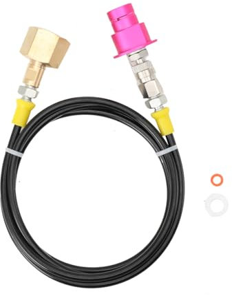 NICCOO CO2 Adapter-Hochdruckschlauch, CO2-Flaschen Adapter Schlauch für SODASTREAM DUO QUICK CONNECT QC, Art und Terra, 4500PSI, 1.5M Hochdruckschläuche
