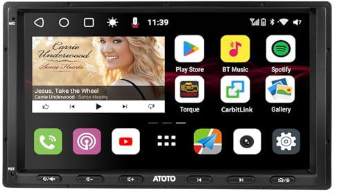 ATOTO S8 7 QLED 6G+128G Autoradio 2 din Android GPS per auto, CarPlay & Android Auto senza fili , 4G LTE integrato, Tethering WIFI/USB/BT, 2 Bluetooth con aptX HD,4*49W Amp, DSP, LRV&SCVC, S8G2A79UN