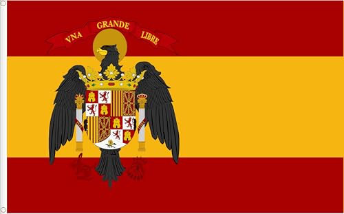 BANDERA DE ESPAÑA TRANSICIÓN 1975-1981. CALIDAD RASO PREMIUM 120 GR. TAMAÑO 150X90 CM