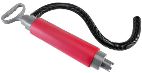 BOOMSTART Pompa manuale per barche, canoe e kayak - Pompa dell'acqua manuale con 2 prese d'acqua e tubo da 60 cm per drenaggio di emergenza, leggera e portatile