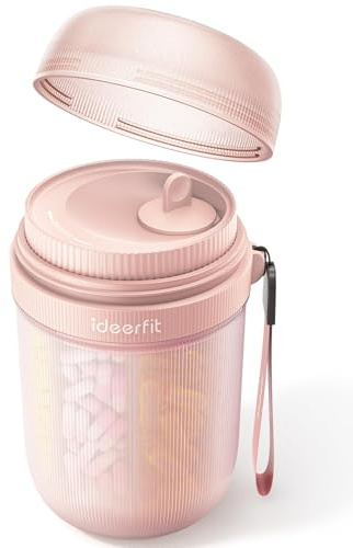 IDEERFIT Tablettenbox 7 Tage Groß Lichtgeschützt Rosa