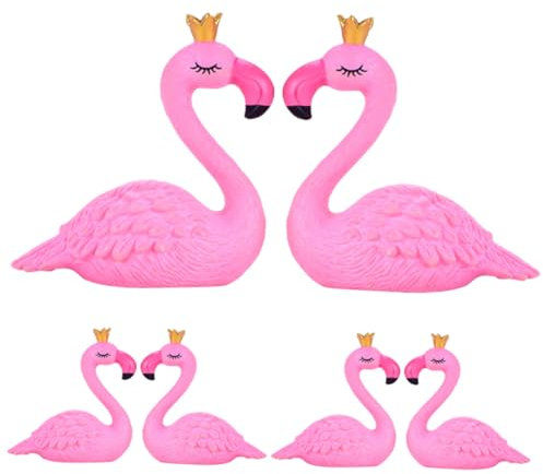 Toddmomy 6Stücke Flamingo Figuren Süße Dekoration Für Garten Auto Und Büro Ornamente Für Landschaftsdesign Und Kreative Deko