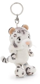 NICI Key Fob, Snow Leopard Eleni Snowbell, 10 cm, White, Loyal Plush Companion for Rucksack or Bag, Key Holder for Children and Adults, 62400