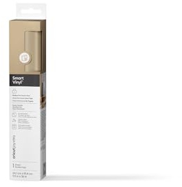 Cricut Joy Xtra Smart Permanent Adhesive Vinyl | 24.1 cm × 0.9 m | Metallic Champagne | Self-Adhesive Vinyl Sheet | Ideal for Customising Mugs, Bottles, Labels, Signs & DIY Crafts