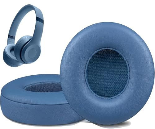 V-MOTA Earpads Soft Protein Leather Replacement for Beats Solo 4 Wireless On-Ear Headphones (Not Compatible with Other Models) (Slate Blue)