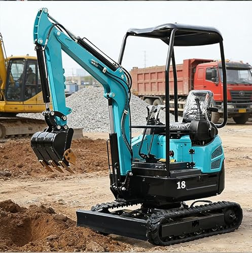Mini pelleteuse à cadre étroit de 1,8 tonne et pelle agile sur chenilles pour la construction de chemins de jardin et creuser des étangs avec pince hydraulique et seau sans dents