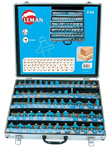 Coffret de 66 mèches LEMAN de défonceuse assorties - 428 700 66