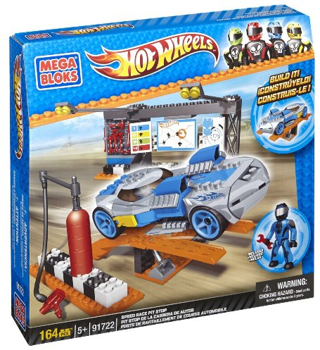Mega Bloks 91722 - Hot Wheels Pit Stop Switch Out, Konstruktionsspielzeug