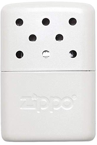 Zippo 6-Hour Refillable Hand Warmer - Flameless Heat & Odorless - Great for Cold Weather Activities - Lighter Fuel Rechargeable - Durable Metal - Pearl