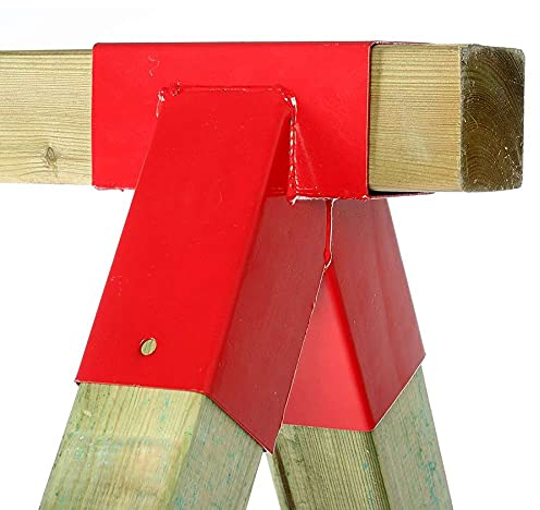 Gartenpirat 1 St. Schaukelverbinder rot Vierkantholz 9x9 cm Schaukel selber Bauen