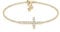 Elli Armband Damen Kreuz Motiv Schlicht mit Kristallen aus 925 Sterling Silber vergoldet