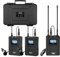 COMICA Wireless Dual Lavalier Microphone System, CVM-WM200(A) Lapel Video Mic for iPhone Android Smartphone,84-Channels UHF Wireless Mic for Canon Nikon Sony DSLR Camera,XLR Camcorder(394-Foot Range)