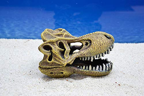 Amtra Tyrannosaurus Schädel Aquarium Dekoration Miniatur Dekofigur Aquarien Zubehör Fische Garnelen Terrarium