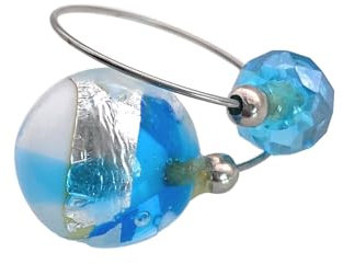 Bague en verre de Murano, bague en verre faite à la main, bague Millefiori, bague en verre, bague déclaration, bague réglable, taille unique, certificat d'authenticité, Adjustable, Verre
