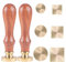craspire Retro Wachssiegelstempelset, 6 Stück Leer Abnehmbar Stempelkopf Abdichten 2Stk. Holzgriff Wachssiegel-Stempel-Kit Für Hochzeitseinladungskarten Briefe Umschläge