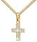 JEVELION Kinder-Kreuz-Anhänger Symbol für Damen, Herren und Kinder als Kettenanhänger Gold-Kreuz 333 Gold 8 Karat mit Zirkonia + Schmuck-Etui und Kette Länge 50 cm