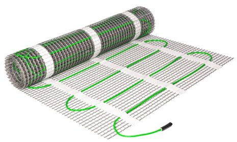 Elektrische Fußbodenheizung HoWaTech Basic für Renovierung TWIN Heizmatte 100 W/m², Heizfläche:12.00m²