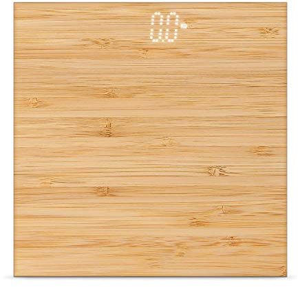 CREATE/BALANCE BODY BAMBOO/Personenwaage, Bambus, kompakt, 180 kg, Bambus-Laminat, natürliches Bambus