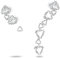 Swarovski Millenia Ohrspange, Einzel, Asymmetrisch, Set (3), Weiß, Rhodiniert