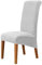 MILARAN Velvet Large Chair Covers for Dining Room, Soft Stretch Seat Slipcover for Large Dining Chair, Washable Removable Parsons Chair Protector, Set of 2,Light Gray