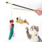 Nobleza-Juego de Juguetes para Gatos de 2 Piezas,Palo de Burla para Gatos,Juguete Pluma de Gato,Juguete Pluma de Gato Interactivo