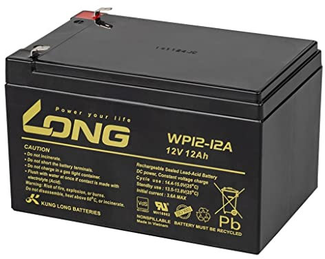 LONG WP12-12A/F1 WP12-12A/F1 Bleiakku 12V 12Ah Blei-Vlies (AGM) (B x H x T) 151 x 98 x 98mm Flachstecker 4.8mm VDs-Zertifizierung