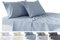 Todocama 4-teiliges Bettwäsche-Set – Spannbetttuch – Bettlaken – Zwei Kissenbezüge 50 x 80 cm (Bett 180 – 180 x 190/200 cm, Hellblau)