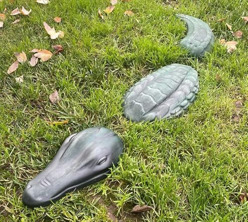 BETONEX 3D-Form Gießen Krokodil dekorative Betonform Zement Kunststoff ABS 2 mm – Gator Garten Alligator Form – Betonformen und Formen Tiere wiederverwendbar – Krokodil-Statue für Garten
