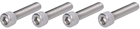 4 Uds M10 Perno Hexagonal Cabeza de Casquillo Perno Hexagonal A2 Acero Inoxidable 1,25mm Máquina de Paso Fino Hardware de Sujeción(M10 * 45)