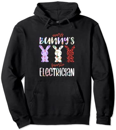 Every Bunny's Favorite Elektriker Osterhase Pullover Hoodie